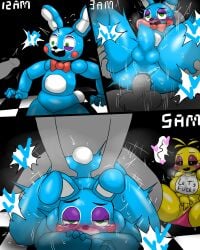 1girls 1other 2boys ?! absurd_res anal anal_sex animatronic anon anthro anthro_penetrated balls blush doggy_style duo_focus english_text enigi09 erection female femboy five_nights_at_freddy's five_nights_at_freddy's_2 from_behind_position fujoshi gay gay_sex genitals group hi_res hour human human_on_anthro human_penetrating human_penetrating_anthro humanoid_genitalia humanoid_penis interspecies lagomorph leporid looking_at_genitalia looking_at_penis machine male male/male male_penetrated male_penetrating male_penetrating_male mammal masturbation nightmare_waifu penetration penile penile_penetration penis penis_in_ass rabbit robot scottgames sex text toy_bonnie_(fnaf) toy_chica_(fnaf) vaginal_masturbation vaginal_penetration video_games yaoi_with_female_audience