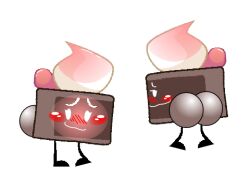 battle_for_dream_island big_ass big_butt blush cake cake_(bfdi) caked_up femboy mariofanboyrulez2019 object_shows presenting_hindquarters