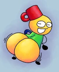 1boy ass big_ass big_butt black_eyes bottomless butt fat_ass fat_butt horsefolder huge_ass huge_butt hyper_ass lenstar_productions looking_back male male_only mug mugman_(mugman) mugman_(webseries) solo steroidm thick_ass thick_butt twerking webtoon yellow_skin