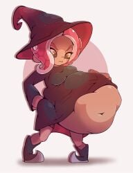 agent_8_(splatoon) agent_8_(team_wizard) halloween knight_vs._wizard_splatfest malachi octoling patricia_(splatoon) soft_vore splatoon team_wizard_(splatfest) vore vore_belly witch_costume witch_hat