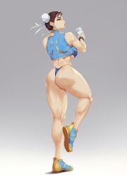 blueorca capcom chun-li female looking_back street_fighter street_fighter_alpha string_panties tagme thick_thighs underboob