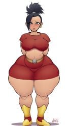 alviriaart arms_behind_back big_ass dragon_ball kale tagme thick_thighs