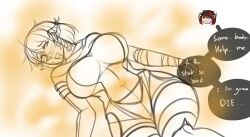 au_ra chro-sis deadly_fart drooling fart fart_cloud fart_everywhere fart_fetish fart_torture farting knocked_out on_back sketch