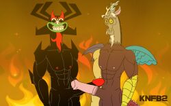 aku bara big_balls big_muscles big_penis discord_(mlp) friendship_is_magic gay horse_penis muscular_male my_little_pony