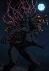 1girls ai_generated anthro anthro_female big_breasts black_fur blood blood_on_face blood_splatter breasts capcom civitai colmillos colmillos_(resident_evil) dark_fantasy female female_focus female_only full_moon furry horror horror_(theme) huge_breasts hylian_r34 large_breasts night night_sky nighttime oppai outdoors resident_evil resident_evil_4 resident_evil_4_remake retrousse_breasts sharp_teeth sole_female solo solo_female tagme tentacle top_heavy voluptuous voluptuous_female werewolf