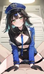 abigail_(eternal_return:_black_survival) ai_generated black_hair eternal_return eternal_return:_black_survival green_eyes