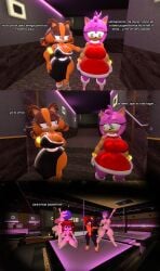 amy_rose big_breasts comic dress genderswap_(mtf) girlfriend_(friday_night_funkin) nipples oc shadow_the_hedgehog source_filmmaker spanish_dialogue sticks_the_badger