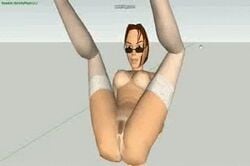 3d animated female female_only hellrazer human lara_croft lara_croft_(classic) solo tagme thighhighs tomb_raider