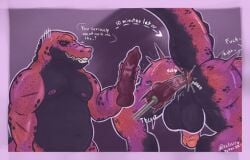 2025 alligator alligatorid anal anal_sex animal_dildo animal_sex_toy anthro balls belly big_balls bodily_fluids canine_dildo cheshire_(valisire) crocodilian digital_media_(artwork) dildo dildo_in_ass dildo_insertion genitals hi_res holding_dildo holding_object holding_sex_toy knot knotted_dildo machine male male/male nervous_sweat nipples nude nude_male object_in_ass orange_body penetration penis question raised_tail red_body reptile scalie scar sex_toy sex_toy_in_ass sex_toy_insertion solo sweat tail teeth text valisire wet