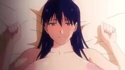 1boy 1girls 2020s 2024 animated blue_eyes blue_hair blush blushing bouncing_breasts female huge_breast huge_breasts husband_and_wife jiggling_breasts long_hair longer_than_one_minute nipples pink_nipples premature_ejaculation small_penis tagme tsuma_netori_rei:_boku_no_ayamachi_kanojo_no_sentaku video