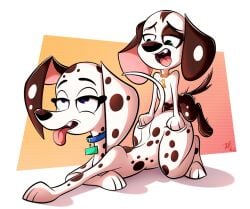 101_dalmatian_street 101_dalmatians 1boy1girl 2025 age_difference artist_logo ass black_body black_fur black_spots blue_eyes canid canine canis cartoon cartoony cheating cheating_wife cheating_with_son collar cub dalmatian delilah_(101_dalmatians) digital_drawing_(artwork) digital_media_(artwork) dimitri_1_(101_dalmatians) disney dog_collar doggy_style doggy_style_position doggystyle_position domestic_canine domestic_dog duo duo_focus fangs female female_canine female_dog female_feral female_penetrated furry furryart green_eyes hi_res high_resolution highres incest large_ears larger_female male male/female male_canine male_cub male_dog male_feral male_on_female male_penetrating male_penetrating_female mother mother/son mother_and_son older older_female older_female_and_younger_male open_mouth open_smile penetrated penile_penetration pkbrnsh0ck_(artist) sex sex_from_behind sexy_pose simple_background size_difference smaller_male smile smiling son spots spotted_body spotted_fur tail thick_ass thick_butt tongue tongue_out white_body white_fur white_spots young younger_male younger_penetrating_older