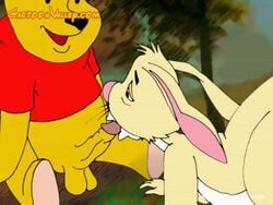 2004 cartoonvalley.com disney gag helg male_only penis pooh_bear rabbit_(winnie_the_pooh) smooth_skin winnie_the_pooh_(franchise) yaoi