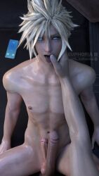 2boys 3d age_difference big_penis blender blender_(software) blender_cycles blonde_hair blue_eyes cheating cloud_strife final_fantasy final_fantasy_vii final_fantasy_vii_remake fit fit_male gay gay_sex hand_on_face light-skinned_male light_skin looking_at_another looking_at_partner looking_at_viewer netorare nude nude_male penis penis_size_difference phone phone_call small_penis sweat sweating thats_euphoria tongue tongue_out wet yaoi zack_fair