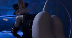 ass ass_focus big_ass big_breasts breasts franky3d frankynsfw furry furry_ass furry_ears furry_female officer_flint officer_flint_(foretbwat) police_uniform tail