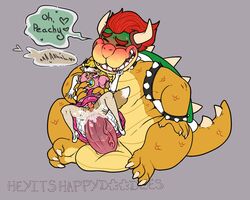 2boys anal anal_sex animal_genitalia animal_penis anthro balls big_dom_small_sub big_penis blush bowser canine canine_penis clothed clothing cosplay crossdressing cum cum_in_ass cum_inside cum_splatter dialogue duo english_text erection fox fox_mccloud gay girly heyitshappydoodles huge_cock knot koopa male male_only mammal mario_(series) multiple_boys open_mouth orgasm penetration penis princess_peach_(cosplay) scalie sitting size_difference smile star_fox sweat text tongue tongue_out vein video_games yaoi