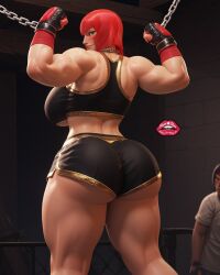 ai_generated alekxix_art busty capcom female female_focus hourglass_figure italian italian_female male marisa_rossetti red_hair street_fighter street_fighter_6 tagme wide_hips