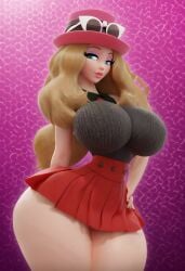 3d 3d_(artwork) ai_generated bimbo bimbo_body bimbo_lips civitai hooves huge_ass huge_breasts large_breasts pokemon pokemon_xy pokemon_xy_(anime) serena_(pokemon) serena_(pokemon_games) thottybbc_(artist) wide_hips