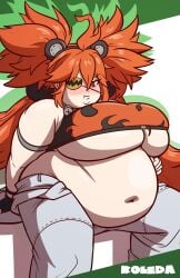 axel-rosered bbw big_belly big_breasts fat fat_fetish hyper hyper_belly koleda_belobog zenless_zone_zero