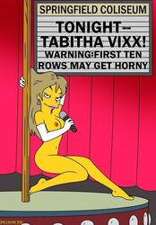 accurate_art_style breasts color female female_only human indoors microphone nipples nude pat_kassab side_view solo tabitha_vixx tagme the_simpsons