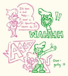 binweevilfan digital_media_(artwork) husband_and_husband misterman_guyfella onomatopoeia spanking stand_with_animation umbert_actually union_yaoi yaoi