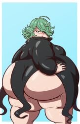 axel-rosered bbw big_ass fat green_hair obese_female one-punch_man tatsumaki