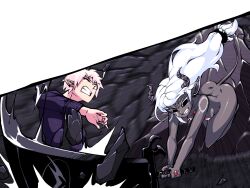 1girls color colored crimson_keep fight heletris_hatespine incubus introspurt male soriel_(crimson_keep) succubus sword