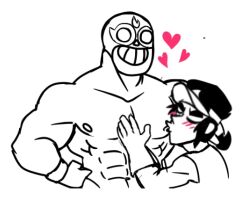 2boys abs bara blush brawl_stars closed_eyes dinojaiba22 el_primo_(brawl_stars) fang_(brawl_stars) funny gay gloves hat heart kissing kissing_muscles kissing_nipples kissing_pectoral kissing_pectorals luchador luchador_mask male male/male male_only mask monochrome muscular muscular_male nipples pecs pectorals shirt sketch smiling supercell tagme tank_top wrestler yaoi