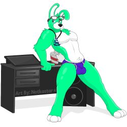 39_the_bunny balls desk five_nights_with_39's glasses male_only necklace notkastar package pecs underwear