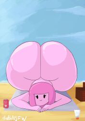 adventure_time anthnsfw ass_focus big_ass big_butt cartoon_network hyper_ass hyper_butt mob_face pink_hair pink_skin princess_bubblegum