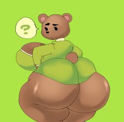 ass ass_focus bbw bbw_mom bear business_suit dress fat_ass furry furry_only gimmyg green_dress huge_ass mammal mammal_humanoid mriii4327 tagme tagme_(artist) tagme_(character)