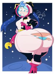 1girls alternate_version_available ass_bigger_than_head ass_cleavage backview big_ass brawl_stars bursting_butt butt_crack elpiromanias female female_only huge_ass hyper_ass janet_(brawl_stars) lunar_janet ripped_clothing solo space thick_thighs thighs wide_hips