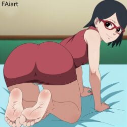 sarada uchiha from boruto: naruto next generations by faiart