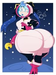 1girls ass_bigger_than_head back_view big_ass brawl_stars elpiromanias female female_only huge_ass janet_(brawl_stars) jpeg lunar_janet_(brawl_stars) solo space thick_thighs thighs wide_hips