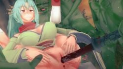 1girls 3d anus ass big_breasts cyan_hair dragon_girl dragon_humanoid female goblin_male horny_female koikatsu male monster outside pussy respectman27 samurai spread_legs sword_in_vagina tagme tomoe_(tsuki_ga_michibiku_isekai_douchuu) tsuki_ga_michibiku_isekai_douchuu uncensored vaginal_penetration wet_pussy