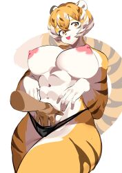 abs aspirindabaitu big_breasts breasts feline female furry huge_breasts mei_xiang muscle muscular_anthro muscular_female mx99926 nipples original panties striped striped_body striped_fur stripes tagme thick_thighs tiger tiger_ears tiger_girl tiger_print tiger_stripes tiger_tail topless wide_hips