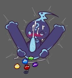 00freeze00 alien alien_humanoid anal anal_beads anal_beads_in_ass anal_juice anal_sex animal_genitalia big_penis blue_puyo blush bodily_fluids bottomless clothed clothing cum cum_on_face cum_on_self drooling ecolo ejaculation erection genital_fluids genital_slit genitals green_puyo grey_background half-closed_eyes hi_res humanoid impact_lines lube male narrowed_eyes not_furry_focus nude object_in_ass open_mouth penetration penis purple_puyo puyo_(puyopuyo) puyo_puyo red_puyo saliva sega sex_toy sex_toy_in_ass sex_toy_insertion simple_background solo sweat sweatdrop topless unknown_species vein yellow_puyo