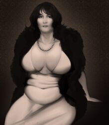 1futa balls bbw belly big_breasts breasts bulge chubby clothed clothing curvy domination elegant fat fully_clothed fur futa_only futanari gilf goodbyesol hairy hairy_balls human marianne_doyle mature mature_female milf mommy_kink monochrome mother older_female original rich rich_girl self_upload solo