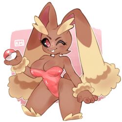 1girls big_breasts female lopunny nintendo pokémon_(species) pokemon pokemon_(species) pokemon_dppt punkinbuu tagme thick_thighs