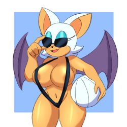 rouge the bat from sonic (series) by lueduar