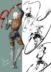 1boy 2022 2d ass ass_focus bald cleavage clothed dark_souls dark_souls_3 elden_ring fromsoftware himbo jitookami male patches_(fromsoftware) unbreakable_patches