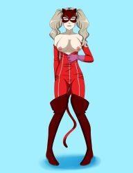 ann_takamaki atlus breasts female katsiika nipples open_mouth pale_skin persona persona_5 phantom_thief_suit sega solo tagme