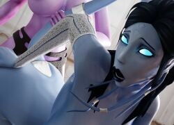 3d athletic_female athletic_futanari big_breasts breasts draenei elf freysward futa_on_female futanari hand_on_ass night_elf open_mouth penetration sex tail warcraft world_of_warcraft wow