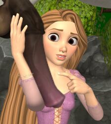 blonde_hair disney disney_princess equine_penis female horse horse_penis horsecock interspecies maximus_(tangled) penis rapunzel smiley_face tangled testicles tingleoz zoophilia