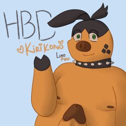 anthro big_penis birthday_gift chubby_anthro chubby_male domestic_pig genitals glans hi_res luxoh male male/male mammal nintendo penis pokémon_(species) pokemon pokemon_(anime) pre-evolution solo suid suina sus_(pig) tepig video_games