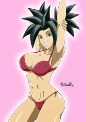 bikini dragon_ball dragon_ball_super female female_saiyan fusion kefla potara_earrings universe_6/universe_7 ydraw4fun