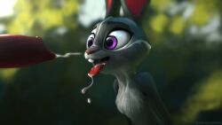 absurd_res anthro bodily_fluids canid canine cum cum_in_mouth cum_inside cum_on_face cum_on_tongue cumshot digital_media_(artwork) disney ejaculation erection female fox fur furry genital_fluids genitals grey_body hi_res judy_hopps lagomorph leporid male male/female mammal nick_wilde nude offscreen_character orgasm penis purple_eyes rabbit smile solo tongue tongue_out twilightchroma widescreen zootopia