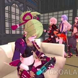 1girls 3d 4boys alcohol animated arataki_itto beer bestiality car consensual couch cowgirl_position dancing double_handjob drum female funny gangbang genshin_impact group group_sex guitar handjob happy happy_sex indio_(beer) kaedehara_kazuha kaeya_(genshin_impact) kamisato_ayato keyboard kneeling kuki_shinobu low_quality medium_breasts mp4 multiple_boys multiple_penises music nor_koala one_after_another partner_swap pavement peace_sign reverse_cowgirl_position running running_a_train sex shitpost skydiving sound taking_turns unity ushi_(genshin_impact) video