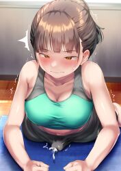 1futa ayanakitori bangs big_breasts big_penis blush breasts brown_hair clothed clothing cum cum_in_clothes cum_through_clothes cumshot dickgirl dry_humping ejaculation erection erection_under_clothes fully_clothed futa_only futanari hands-free handsfree_ejaculation human intersex light-skinned_futanari light_skin masturbation masturbation_through_clothing on_stomach orgasm orgasm_without_stimulation penis penis_bulge penis_under_clothes prone rubbing rubbing_penis short_hair solo spontaneous_ejaculation spontaneous_orgasm sport sports_bra sweat tenting yellow_eyes