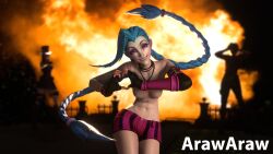 3d arawaraw blender caitlyn_kiramman explosion jinx_(league_of_legends) league_of_legends league_of_legends:_wild_rift vi