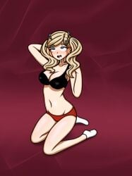 ann_takamaki atlus breasts female female_only httpwwwcom light-skinned_female light_skin on_knees open_mouth persona persona_5 solo solo_female tagme